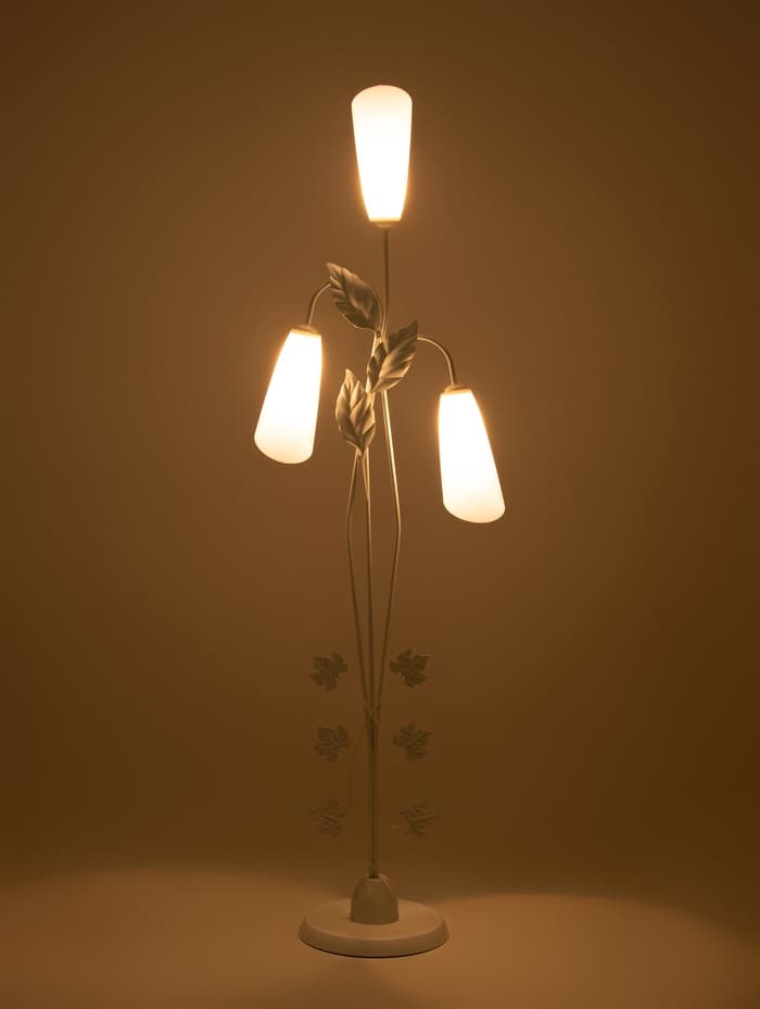 Торшер напольный BayerLux «Симпл», 3×40 Вт, E27, белый