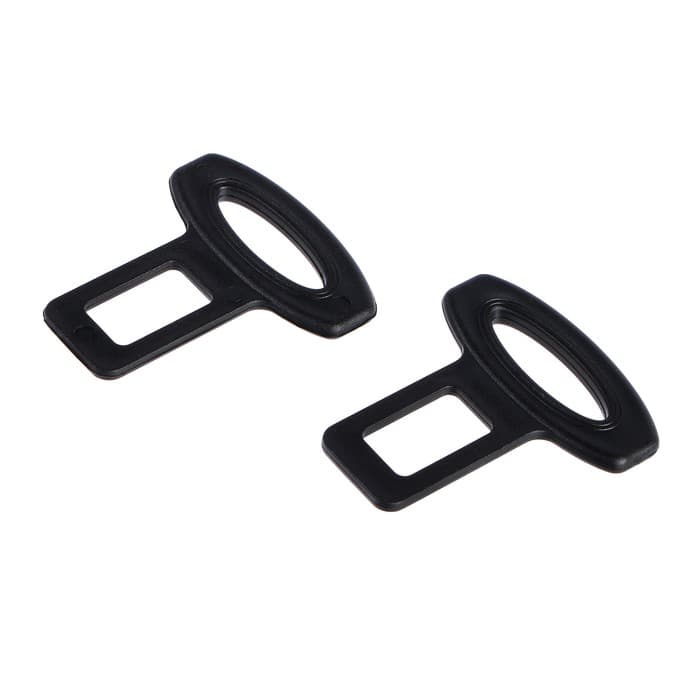 Заглушка ремня безопасности TORSO, пластик, черная, набор 2 шт.