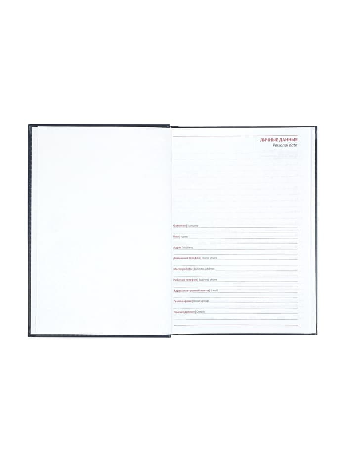 Ежедневник недатированный Calligrata. Nebraska, А5, 160 листов, твёрдый переплёт, кожзам, синий