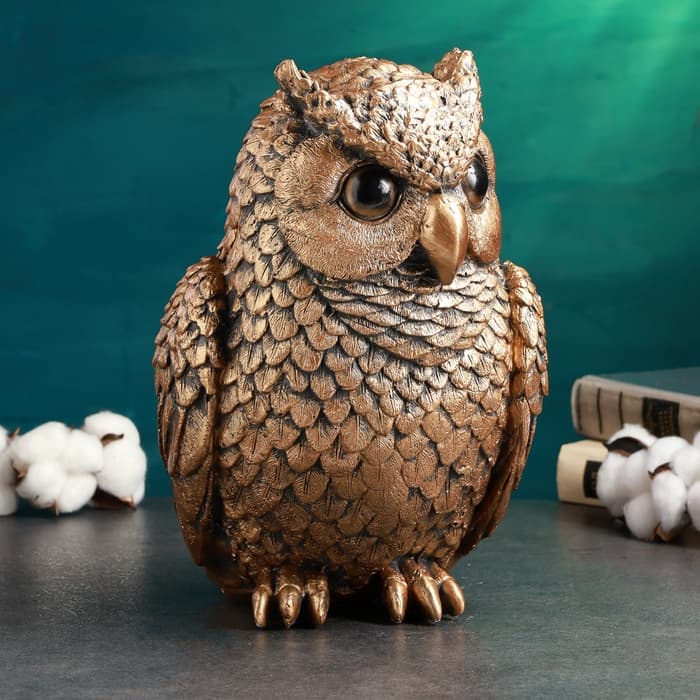 Копилка для денег «Сова средняя», гипс, 25×20×30 см