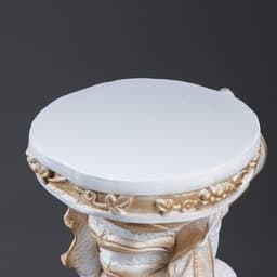 Фигура - подставка для мелочей «Слон сидя», столик, гипс, белое золото, 34×26×44 см