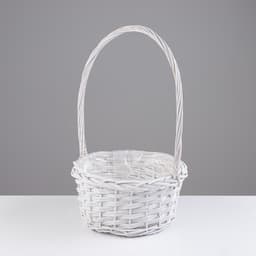 Корзина плетёная для хранения «Плетёнка», ива, круглая, белая, набор 3 шт.