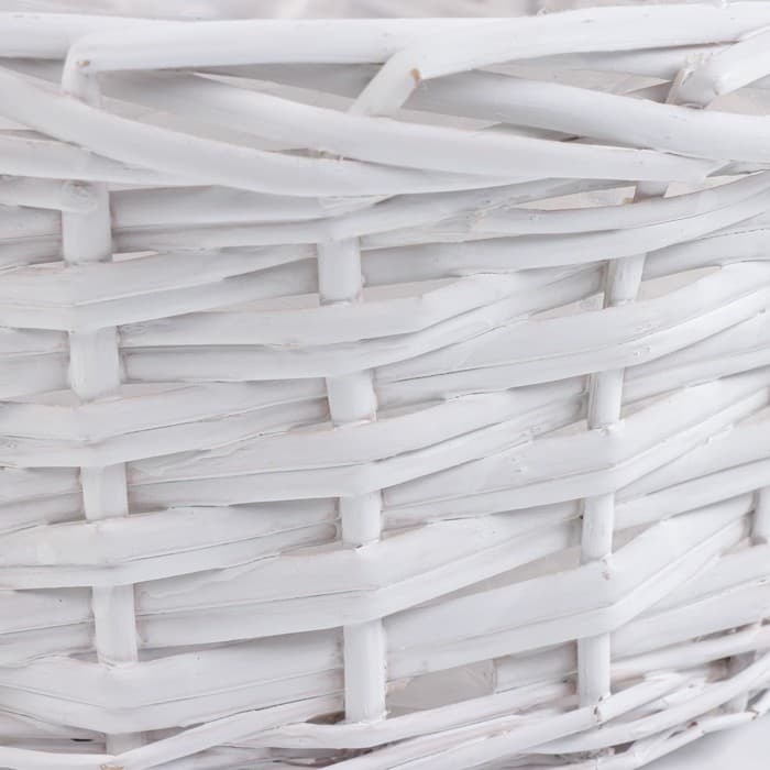 Корзина плетёная для хранения «Плетёнка», ива, круглая, белая, набор 3 шт.