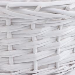 Корзина плетёная для хранения «Плетёнка», ива, круглая, белая, набор 3 шт.