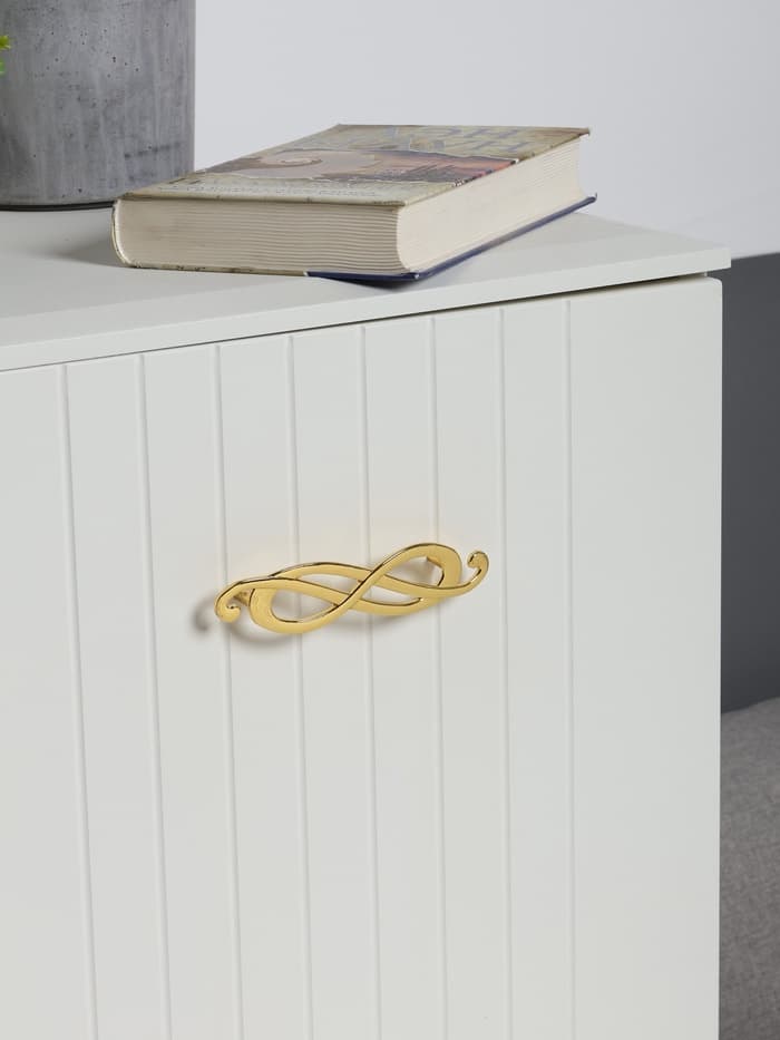 Ручка-скоба мебельная РС148GP, м/о 96 мм, цвет золото