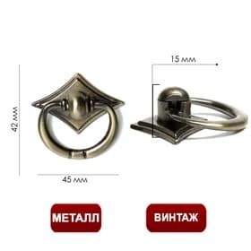 Ручка-кнопка ТУНДРА РК028АВ, цвет бронза