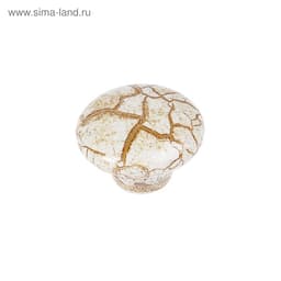 Ручка-кнопка CAPPIO ART Ceramics 011, d=38 мм, керамическая, белая с текстурой