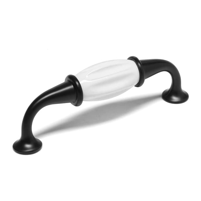 Ручка скоба STYLISH Ceramics 003, керамическая 96 мм, чёрная