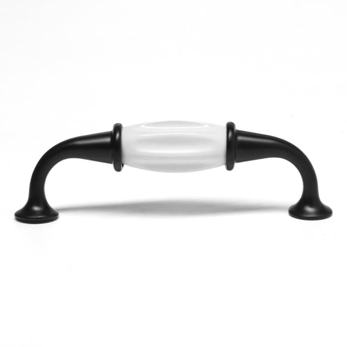 Ручка скоба STYLISH Ceramics 003, керамическая 96 мм, чёрная