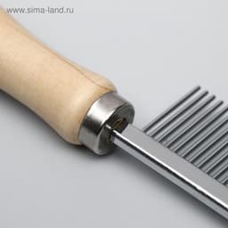Расчёска для шерсти Wood, 17.5×3 см, с деревянной ручкой