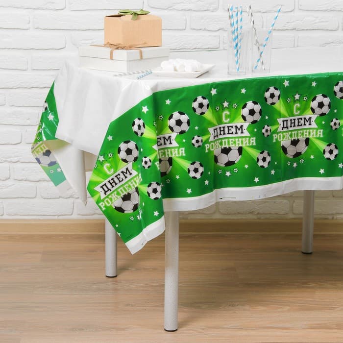 Скатерть одноразовая «С днём рождения», 180×137 см