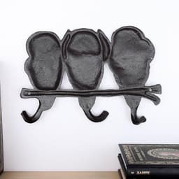 Настенные крючки декоративные чугун «Филины не слышу, не вижу, не скажу», 15.5×23×2.5 см