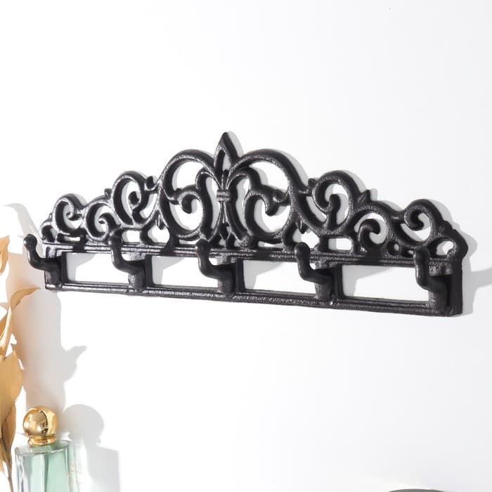 Настенные крючки декоративные «Узоры», чугун, 12.5×39.5×3.5 см