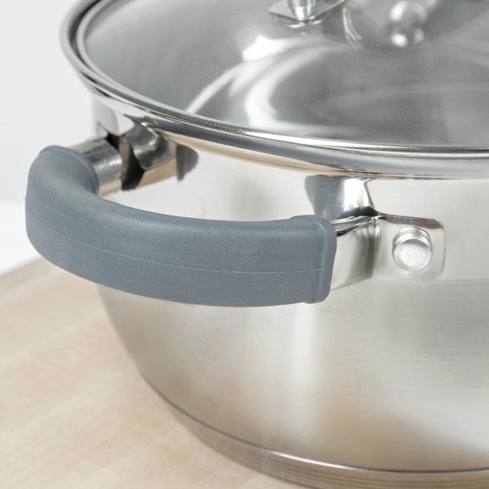 Набор кастрюль Катунь «Ирида», 2 предмета: 2.9 л, 3.9 л, капсульное дно, индукция, нержавеющая сталь, AISI - 201