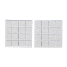 Накладка мебельная квадратная ТУНДРА, размер 18×18 мм, 32 шт., полимерная, белая