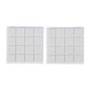 Накладка мебельная квадратная ТУНДРА, размер 18×18 мм, 32 шт., полимерная, белая