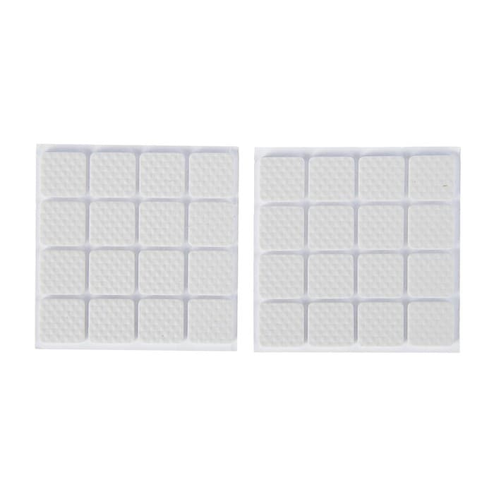 Накладка мебельная квадратная ТУНДРА, размер 18×18 мм, 32 шт., полимерная, белая