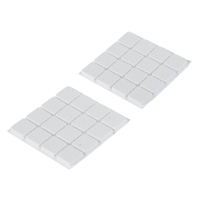 Накладка мебельная квадратная ТУНДРА, размер 18×18 мм, 32 шт., полимерная, белая