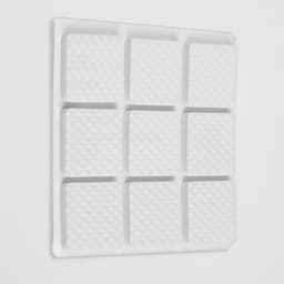 Накладка мебельная квадратная ТУНДРА, размер 18×18 мм, 32 шт., полимерная, белая