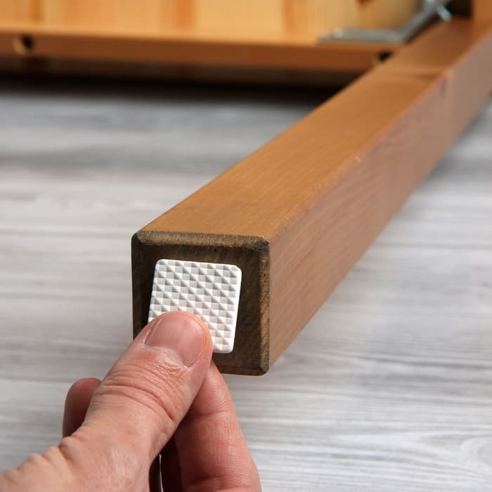 Накладка мебельная квадратная ТУНДРА, размер 18×18 мм, 32 шт., полимерная, белая