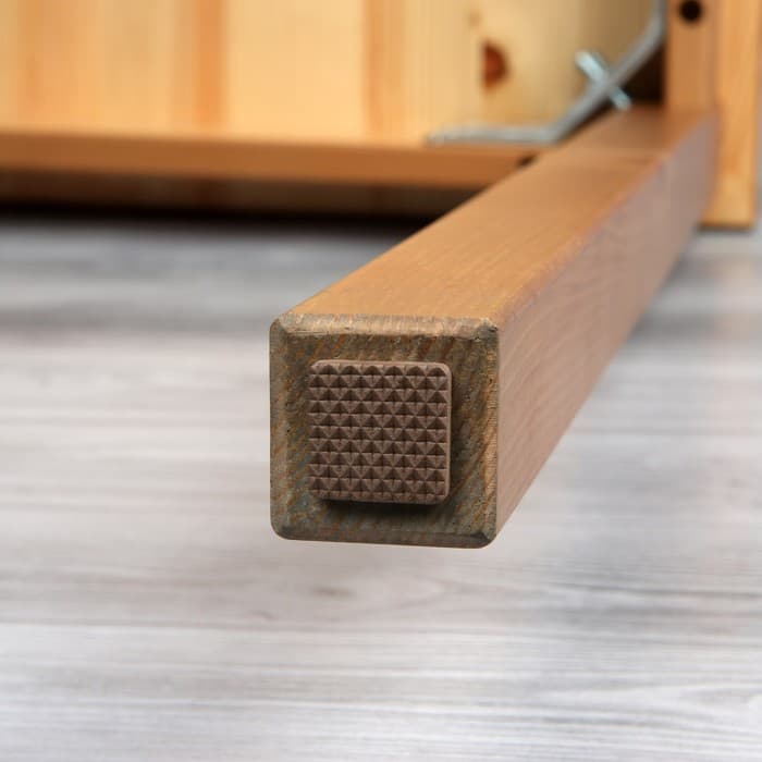 Накладка мебельная квадратная ТУНДРА, размер 18×18 мм, 32 шт., полимерная, коричневая