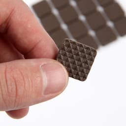 Накладка мебельная квадратная ТУНДРА, размер 18×18 мм, 32 шт., полимерная, коричневая