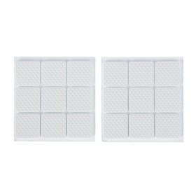 Накладка мебельная квадратная ТУНДРА, размер 25×25 мм, 18 шт., полимерная, белая