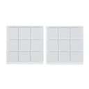 Накладка мебельная квадратная ТУНДРА, размер 25×25 мм, 18 шт., полимерная, белая