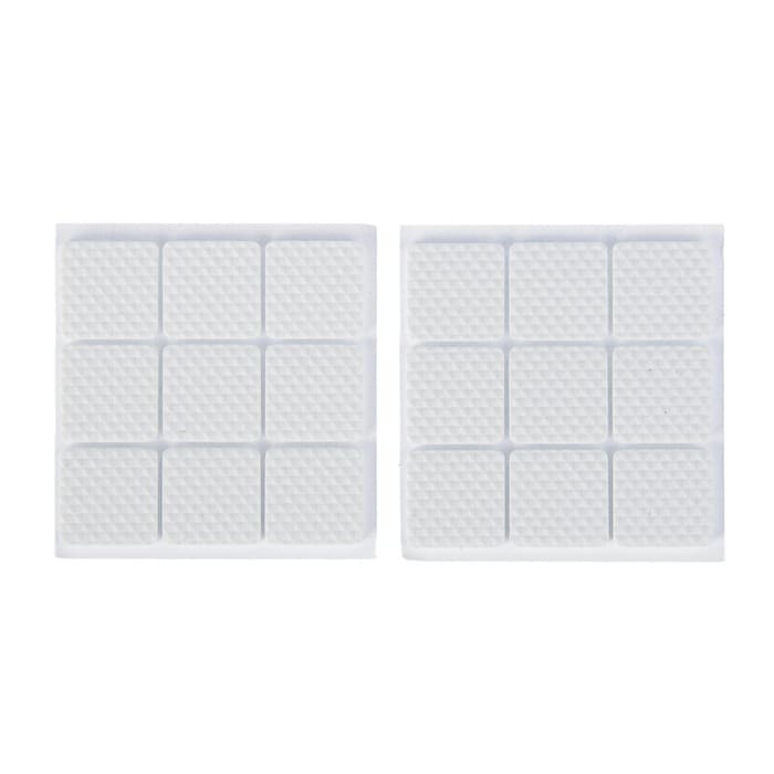 Накладка мебельная квадратная ТУНДРА, размер 25×25 мм, 18 шт., полимерная, белая