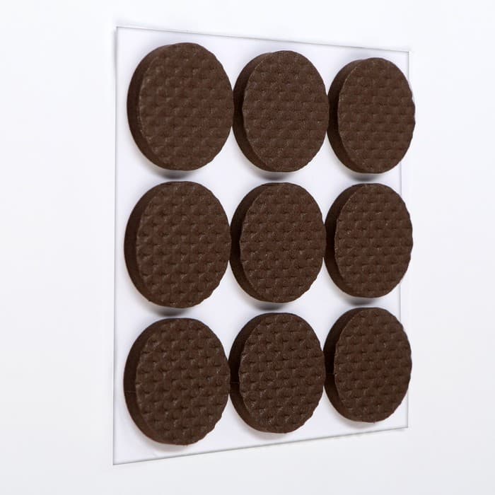 Накладка мебельная круглая ТУНДРА, d=25 мм, 18 шт., полимерная, коричневая