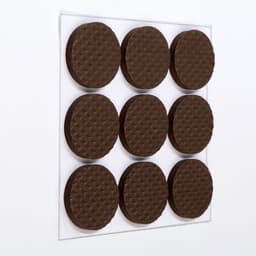 Накладка мебельная круглая ТУНДРА, d=25 мм, 18 шт., полимерная, коричневая