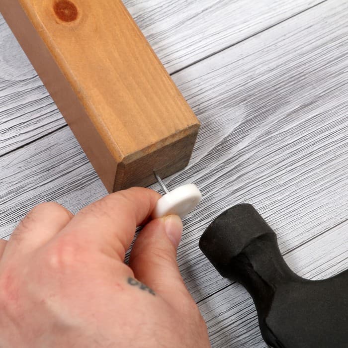 Накладка мебельная круглая ТУНДРА, d=24 мм, 8 шт., пластиковая, белая