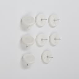 Накладка мебельная круглая ТУНДРА, d=24 мм, 8 шт., пластиковая, белая