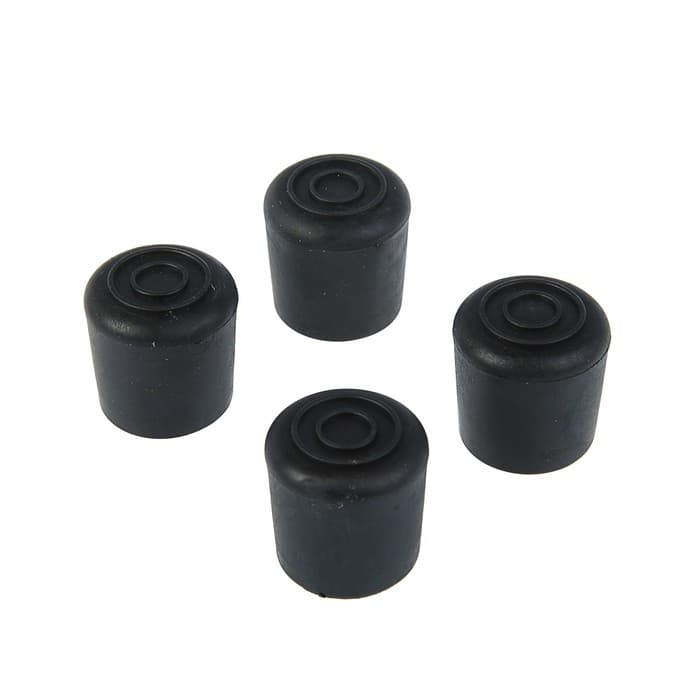 Накладка мебельная круглая ТУНДРА, d=25 мм, 4 шт., черная