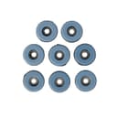 Накладка мебельная круглая ТУНДРА, d=25 мм, 8 шт., полимерная, серая