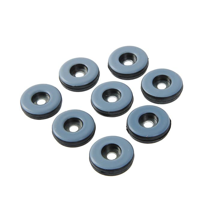 Накладка мебельная круглая ТУНДРА, d=25 мм, 8 шт., полимерная, серая