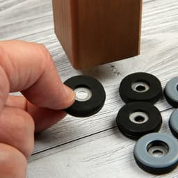 Накладка мебельная круглая ТУНДРА, d=25 мм, 8 шт., полимерная, серая