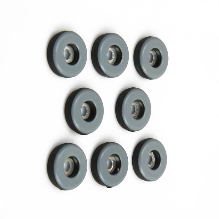Накладка мебельная круглая ТУНДРА, d=25 мм, 8 шт., полимерная, серая