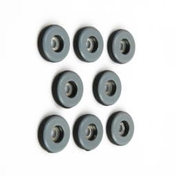 Накладка мебельная круглая ТУНДРА, d=25 мм, 8 шт., полимерная, серая