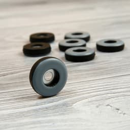 Накладка мебельная круглая ТУНДРА, d=25 мм, 8 шт., полимерная, серая