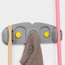 Держатель для швабр, 30×10×5 см, на липучке, с крючком, МИКС