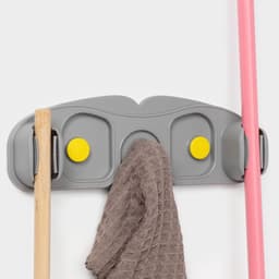 Держатель для швабр, 30×10×5 см, на липучке, с крючком, МИКС