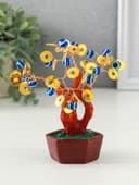 Бонсай декоративный «Денежное дерево», 16 глазок, 32 монеты, 16×6.7×5.2 см