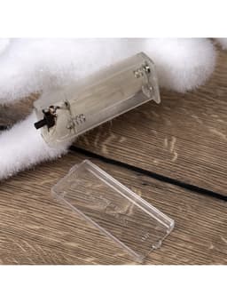 Светодиодная фигура «Олень» 16×30×9 см, флок, от батареек, свечение тёплое белое