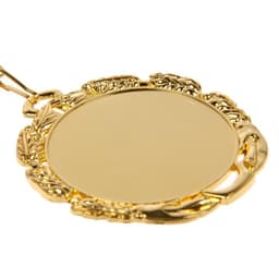 Медаль под нанесение золото 009, d=7 см, с лентой