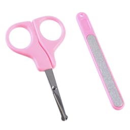 Детский маникюрный набор, 3 предмета: ножницы, пилка, книпсер, от 0 мес., розовый