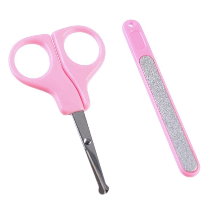 Детский маникюрный набор, 3 предмета: ножницы, пилка, книпсер, от 0 мес., розовый