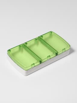 Таблетница, 9.5×4.5×1.7 см, 3 секции, МИКС