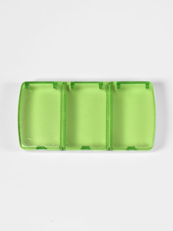 Таблетница, 9.5×4.5×1.7 см, 3 секции, МИКС