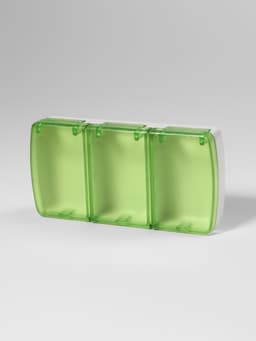 Таблетница, 9.5×4.5×1.7 см, 3 секции, МИКС